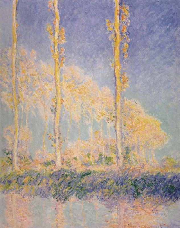 Claude Monet Three Poplars,Autumn Effect Sweden oil painting art